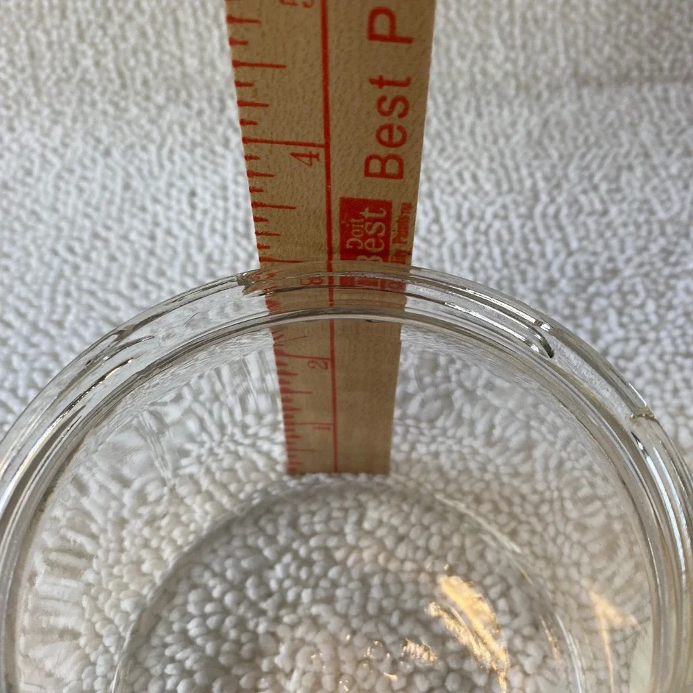 Vintage Manual Citrus Juicer Glass Jar Cream Plastic‎ Reamer Strainer Pour Spout